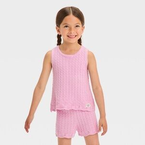 Grayson Mini Toddler Girls' Crochet Tank and Pull-On Shorts 2 Piece Set Size 4T